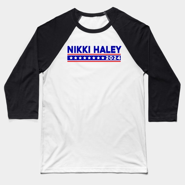 Nikki Haley 2024 Baseball T-Shirt by Sunoria